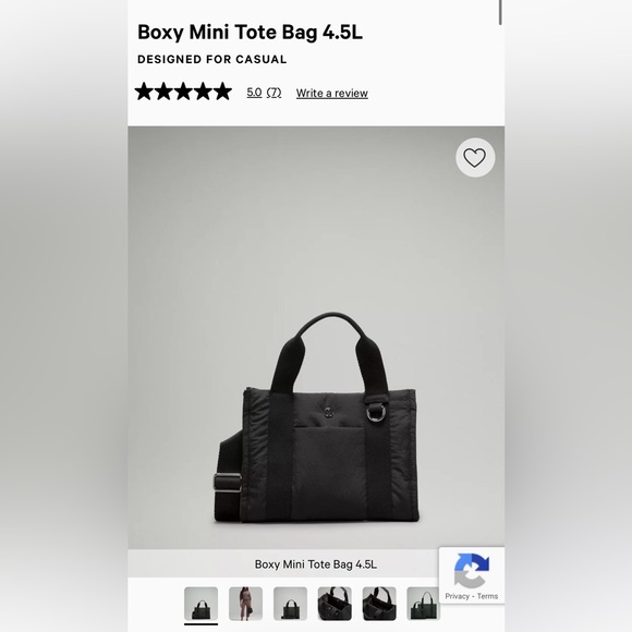 Boxy Mini Tote Bag 4.5L Black - Picture 2 of 8